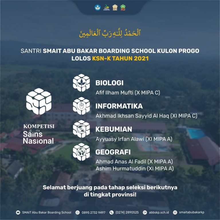 Read more about the article Lima Siswa SMA IT ABBSKP Lolos dan Melaju KSN Tingkat Provinsi Tahun 2021
